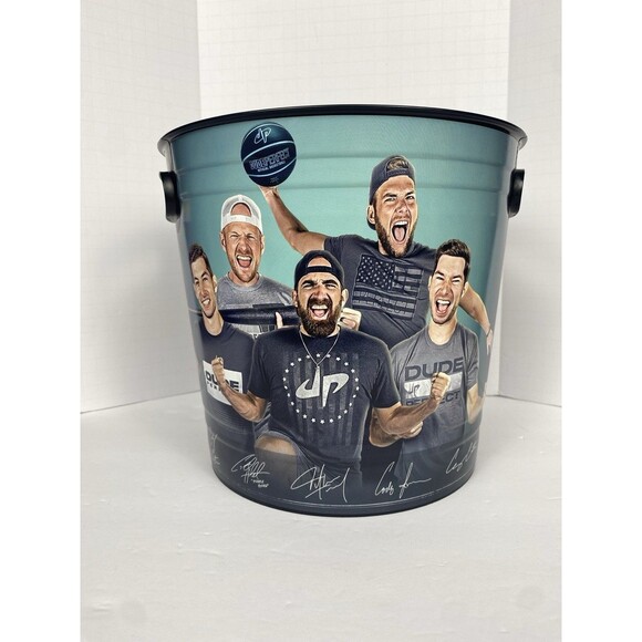 HUGE Dude Perfect The Hero Tour Popcorn Bucket 9" x 9.75" Regal Cinemas Exclusiv - Picture 3 of 11